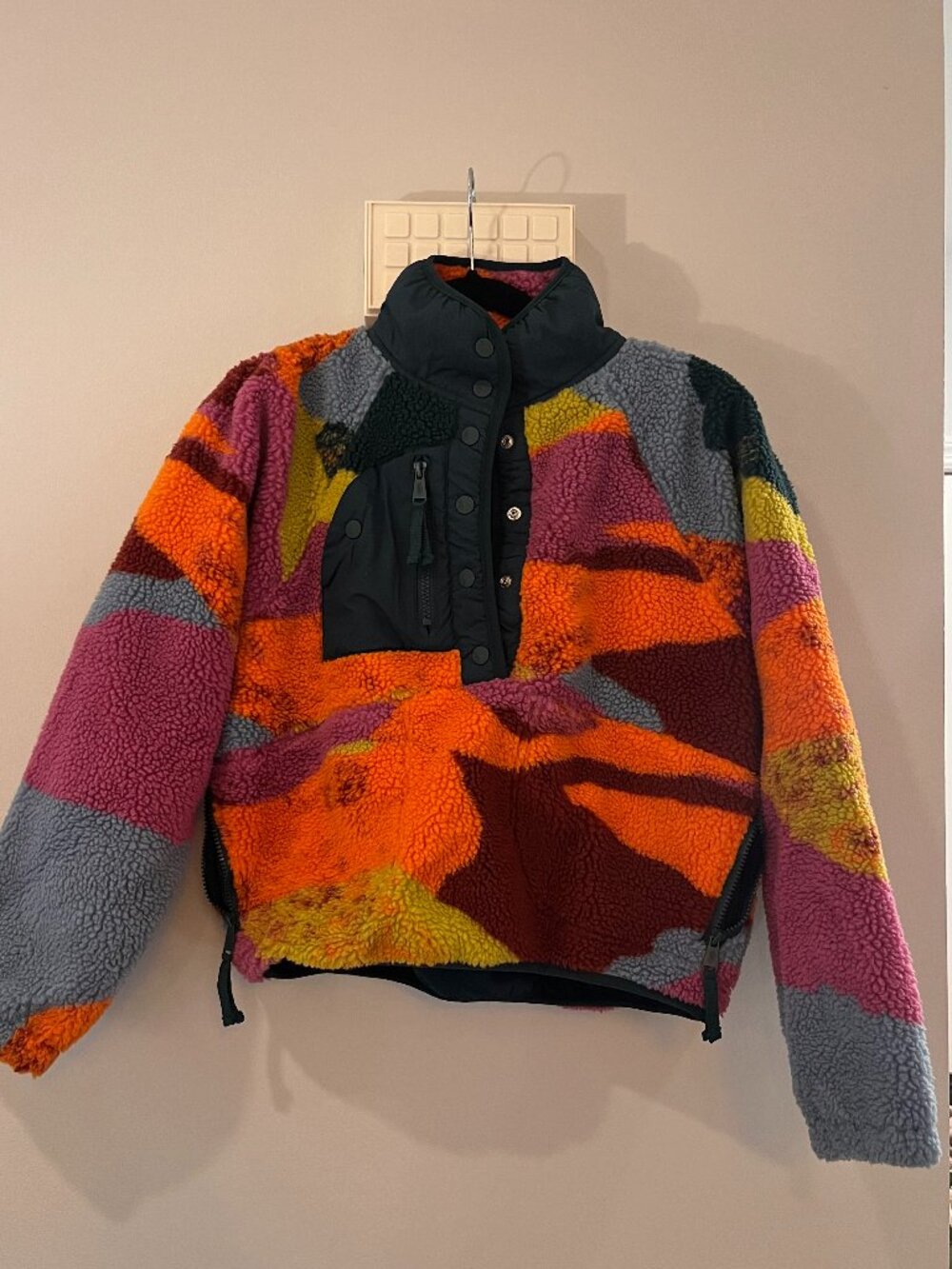 Free People Multicolored Fleece Pullover